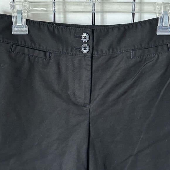 Ann Taylor Signature Fit Shorts Women 8 Black Casual Coastal Classic - Picture 2 of 9